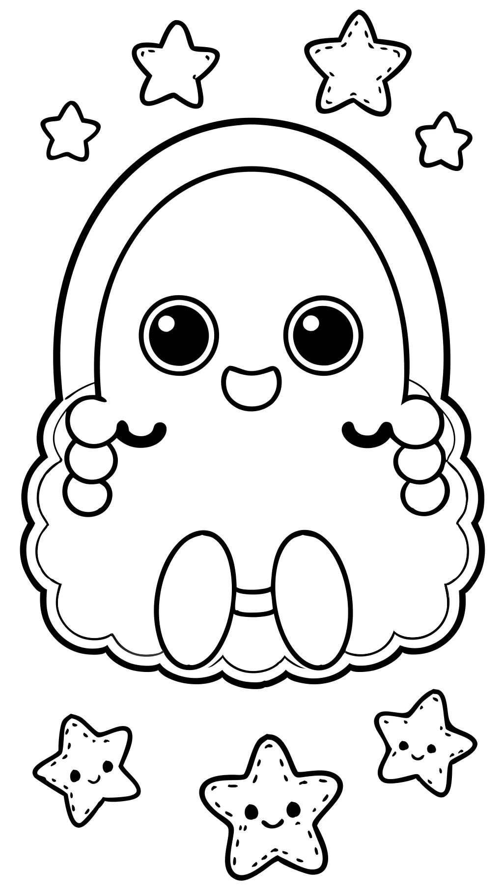 rainbow ghost coloring page